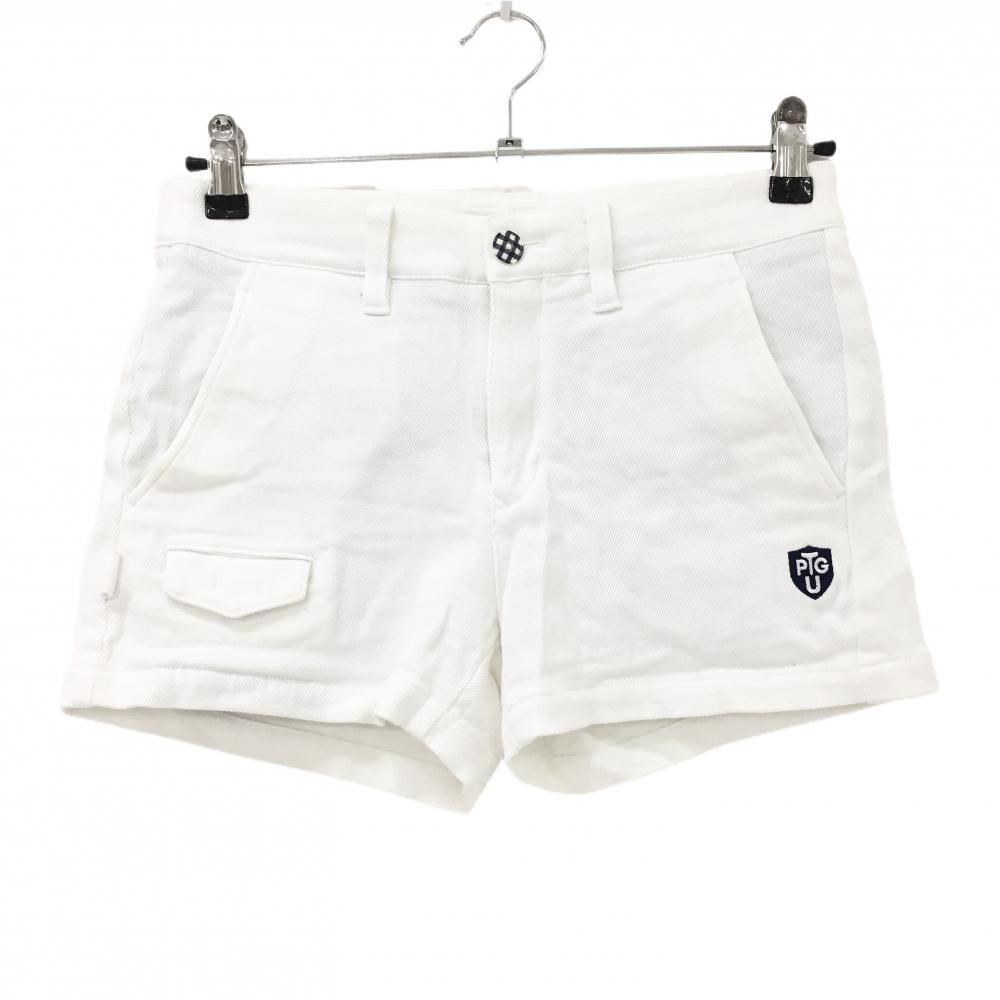 パーリーゲイツ ショートパンツ 白 ストレッチ  レディース 0(S) ゴルフウェア PEARLY GATES