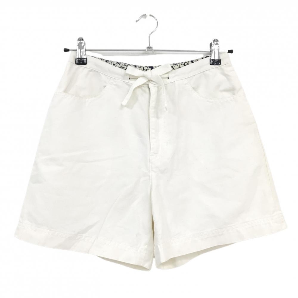 パーリーゲイツ ショートパンツ 白 ウエスト調節紐 レディース 1ｗ(M) ゴルフウェア PEARLY GATES
