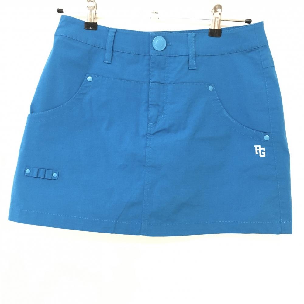 【美品】パーリーゲイツ スカート ライトブルー ストレッチ ティー装着可 レディース 1(M) ゴルフウェア PEARLY GATES