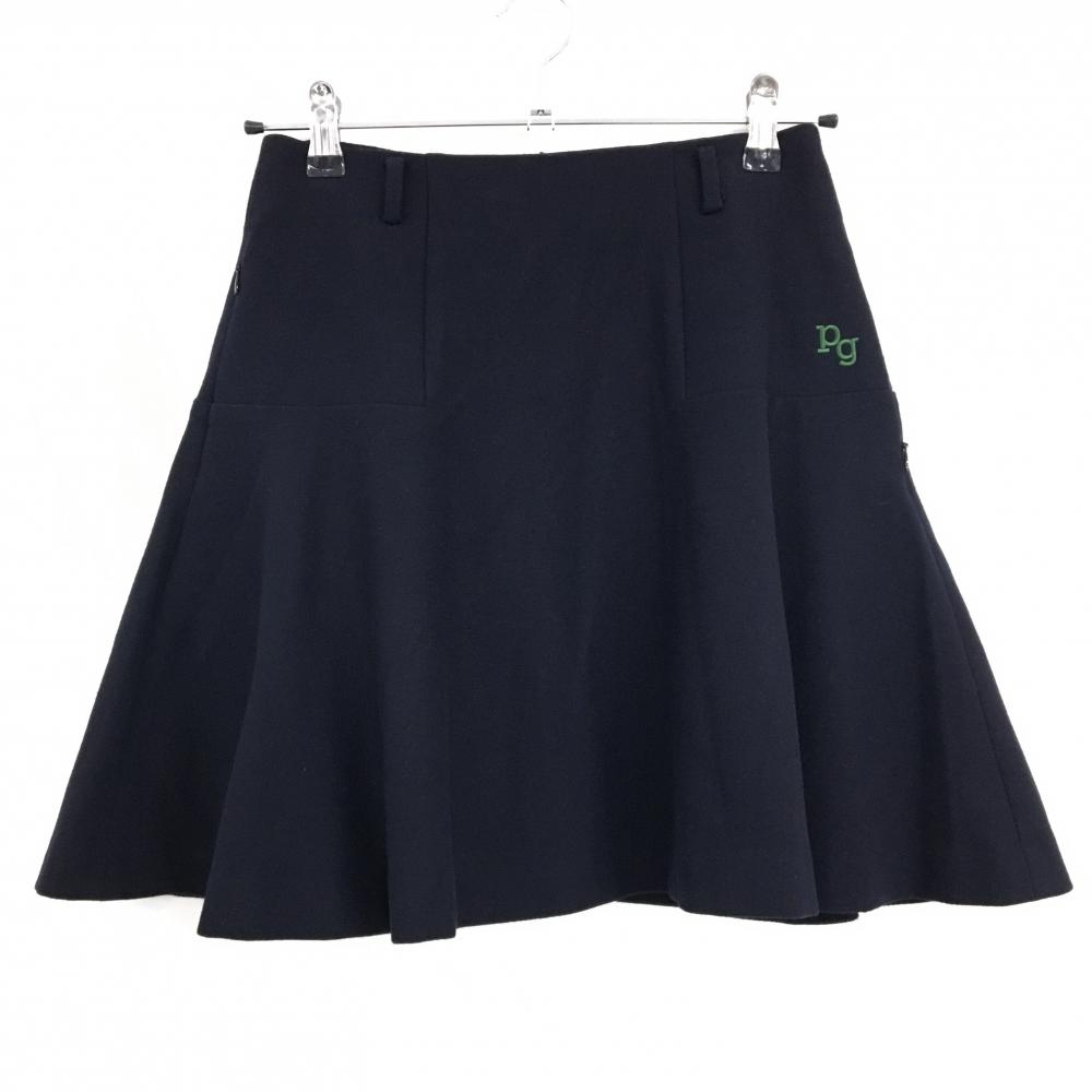【超美品】パーリーゲイツ スカート ネイビー 裏地付き 秋冬 レディース 0(S) ゴルフウェア PEARLY GATES