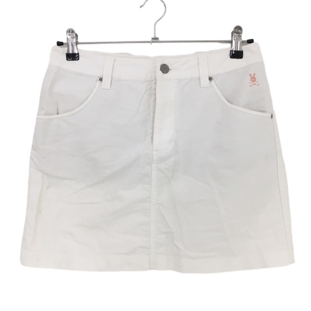 パーリーゲイツ スカート 白 スカルラビット  レディース 1(M) ゴルフウェア PEARLY GATES