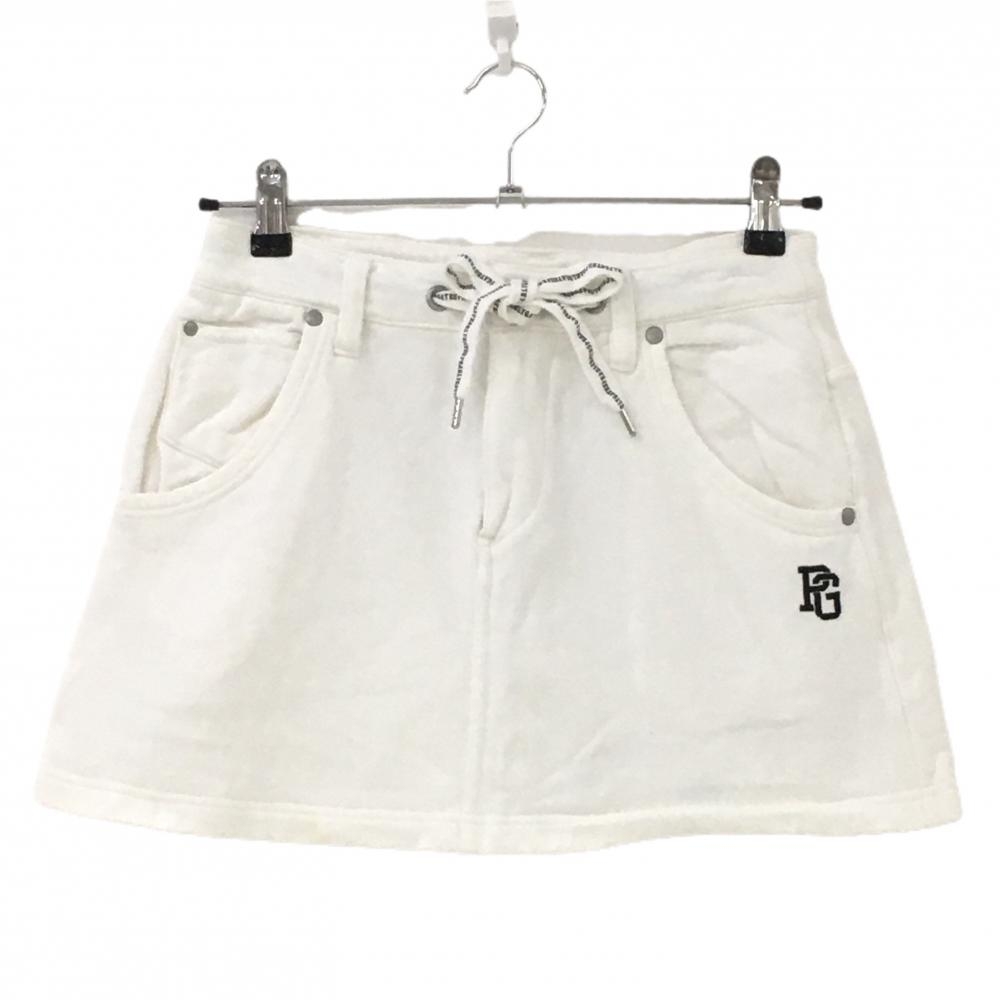 パーリーゲイツ スカート 白 ウエスト調整紐 レディース 0(S) ゴルフウェア PEARLY GATES