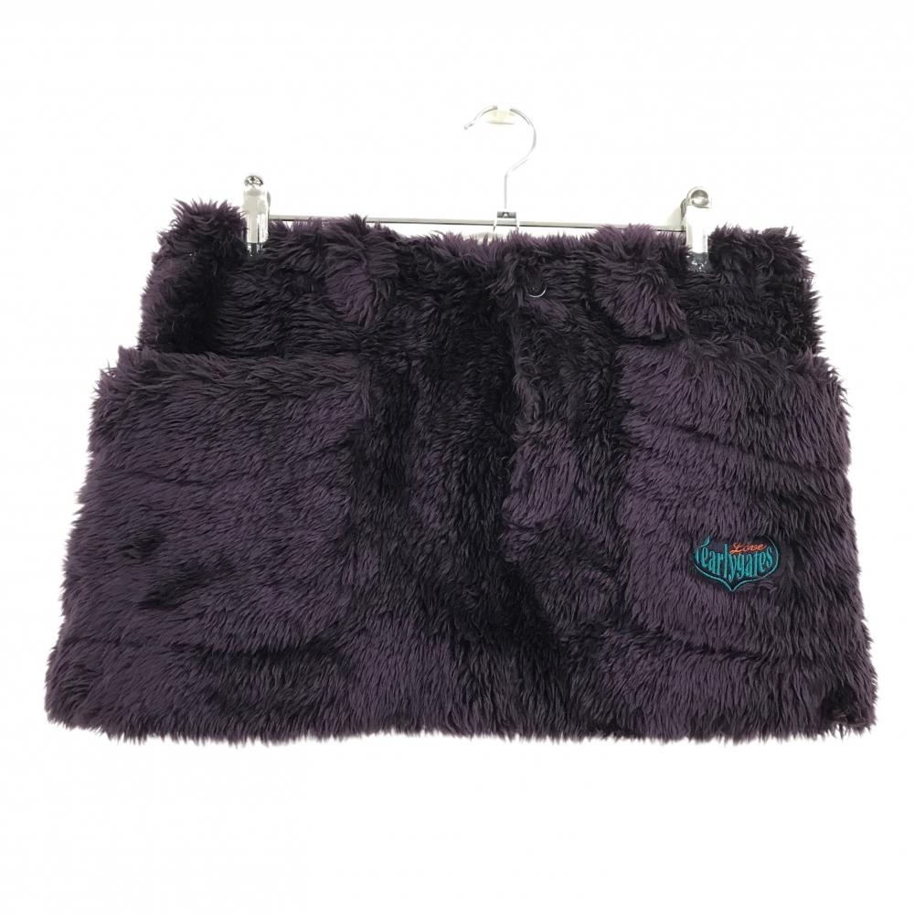 【超美品】パーリーゲイツ ボアミニスカート パープル 裾ロゴ レディース 0(S) ゴルフウェア PEARLY GATES