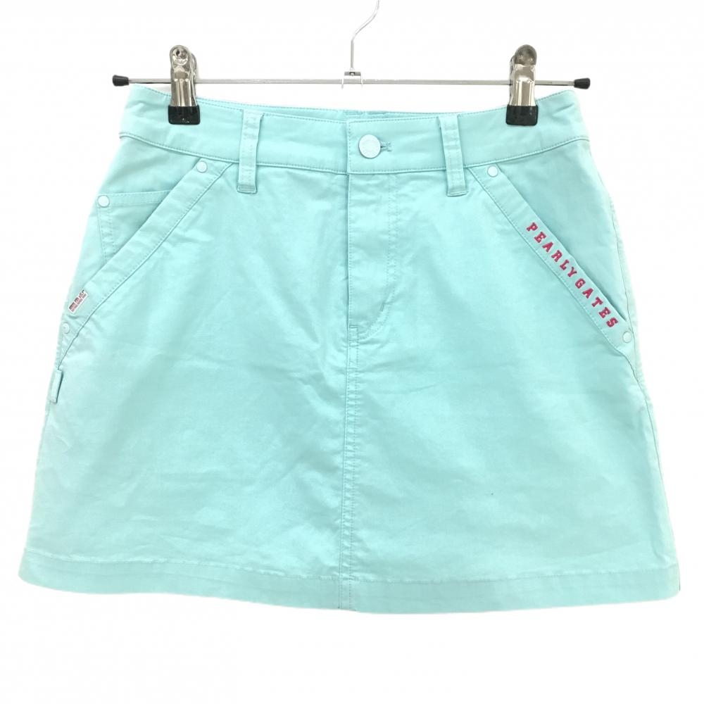 パーリーゲイツ スカート ライトブルー ロゴレッド 30周年 レディース 00(XS) ゴルフウェア PEARLY GATES