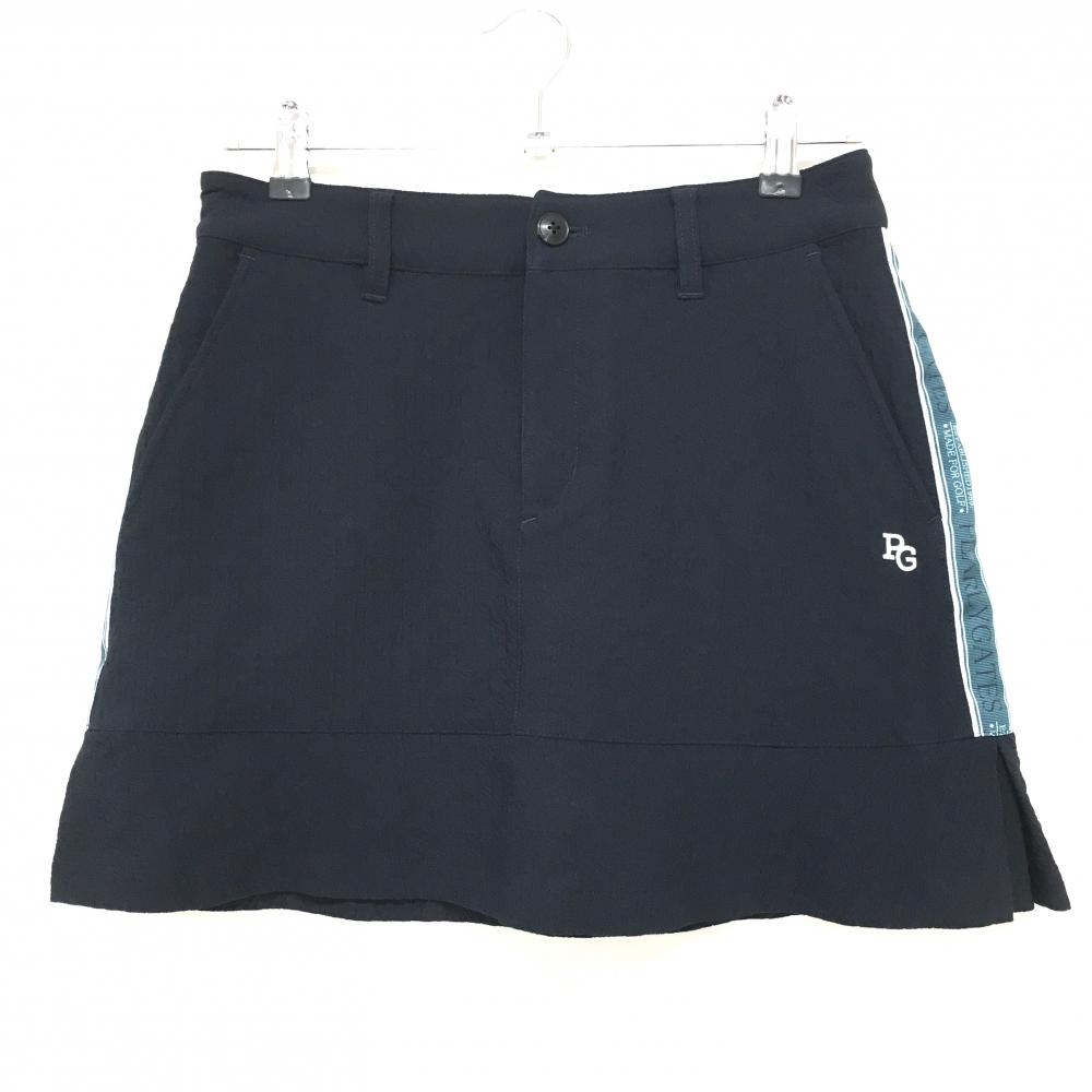 【超美品】パーリーゲイツ スカート ネイビー 総柄地模様  レディース 1(M) ゴルフウェア 2024年モデル PEARLY GATES