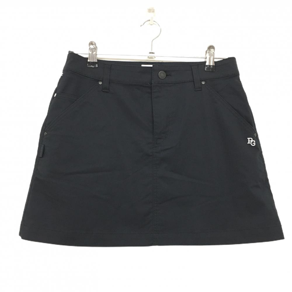 【超美品】パーリーゲイツ スカート ダークネイビー 無地 ロゴ刺しゅう レディース 1(M) ゴルフウェア PEARLY GATES