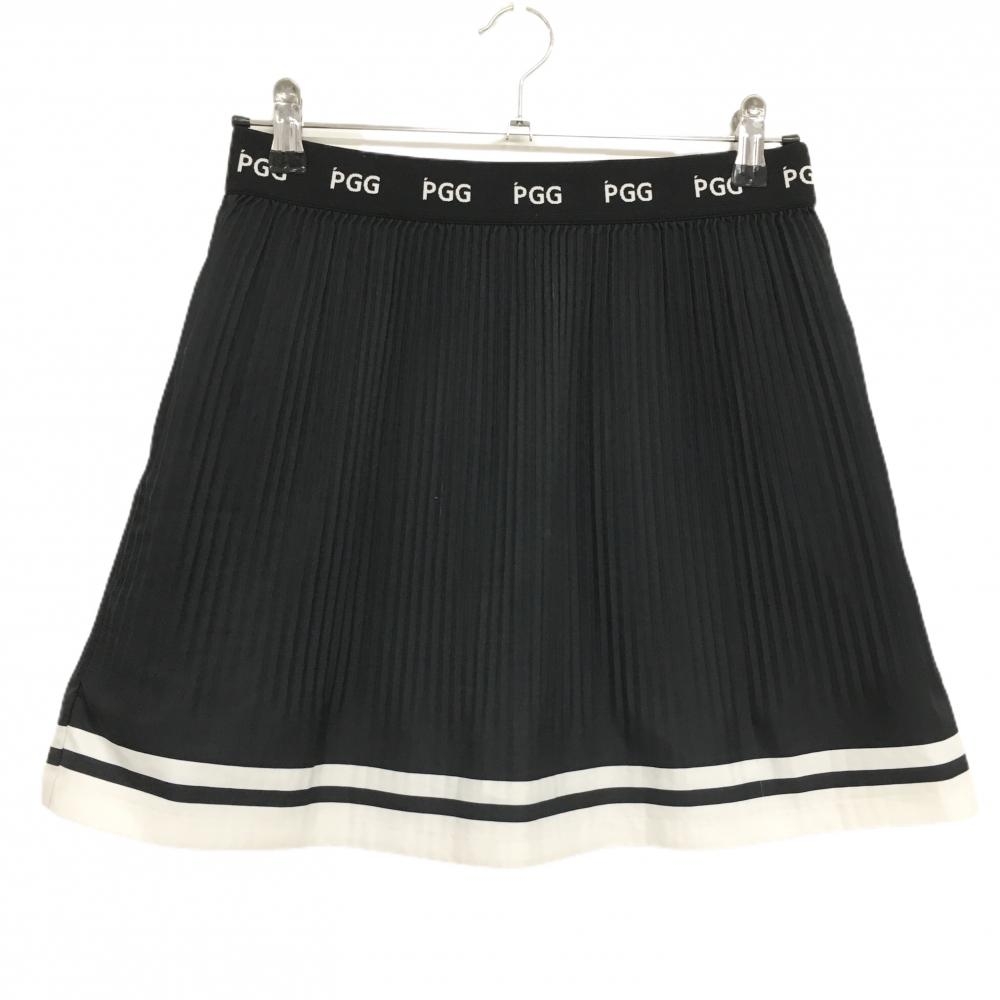 PGGパーリーゲイツ プリーツスカート ダークネイビー×白 ウエストゴム  レディース 1(M) ゴルフウェア PEARLY GATES