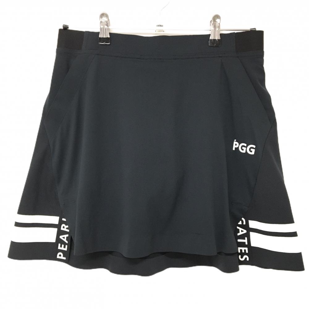 【超美品】PGGパーリーゲイツ スカート ダークネイビー×白 後裾ライン 内側インナーパンツ レディース 0(S) ゴルフウェア PEARLY GATES