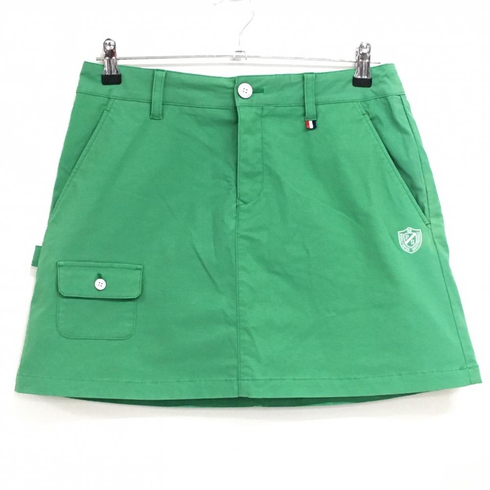 パーリーゲイツ スカート グリーン ロゴ白 ストレッチ レディース 1(M) ゴルフウェア PEARLY GATES