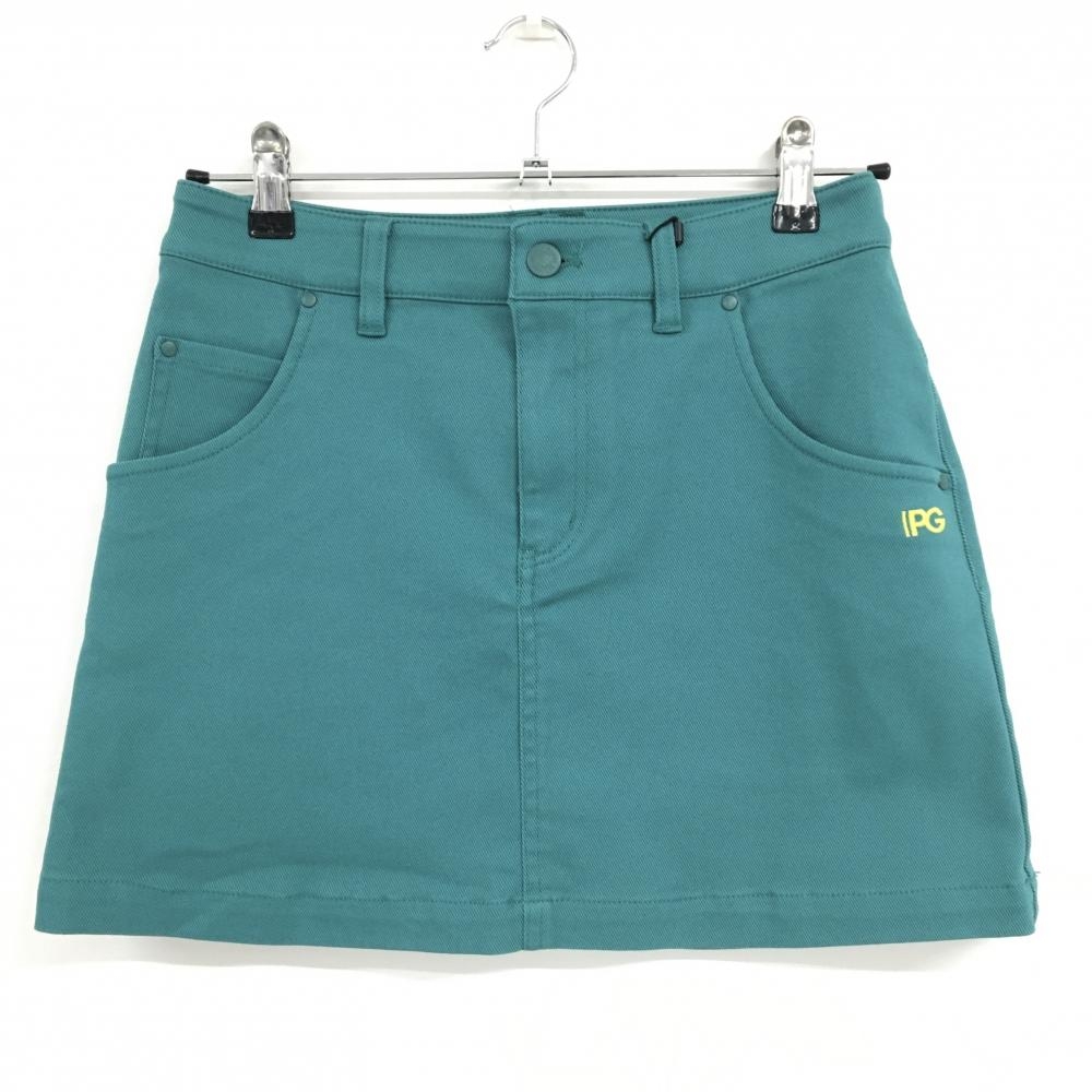 【新品】パーリーゲイツ スカート グリーン ロゴイエロー ストレッチ レディース 0(S) ゴルフウェア PEARLY GATES