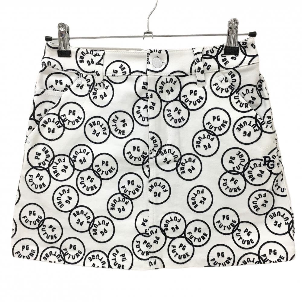 【新品】パーリーゲイツ スカート 白×ダークネイビー FUTUREニコ ストレッチ レディース 0(S) ゴルフウェア PEARLY GATES