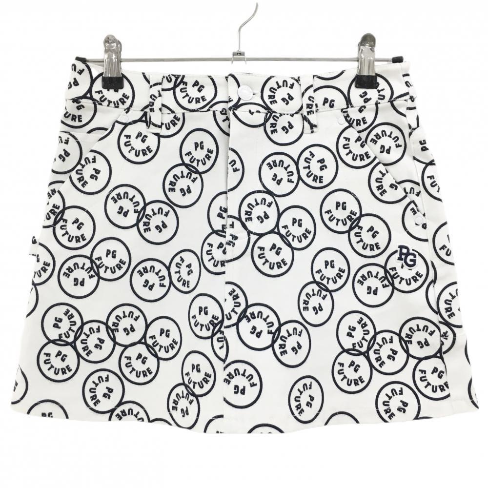 【新品】パーリーゲイツ スカート 白×ダークネイビー FUTUREニコ ストレッチ レディース 0(S) ゴルフウェア PEARLY GATES