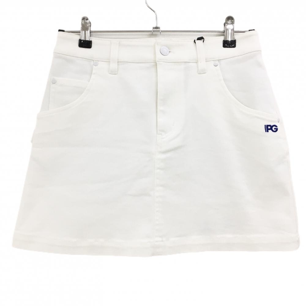 【新品】パーリーゲイツ スカート 白×ネイビー ロゴ刺しゅう ストレッチ レディース 0(S) ゴルフウェア PEARLY GATES