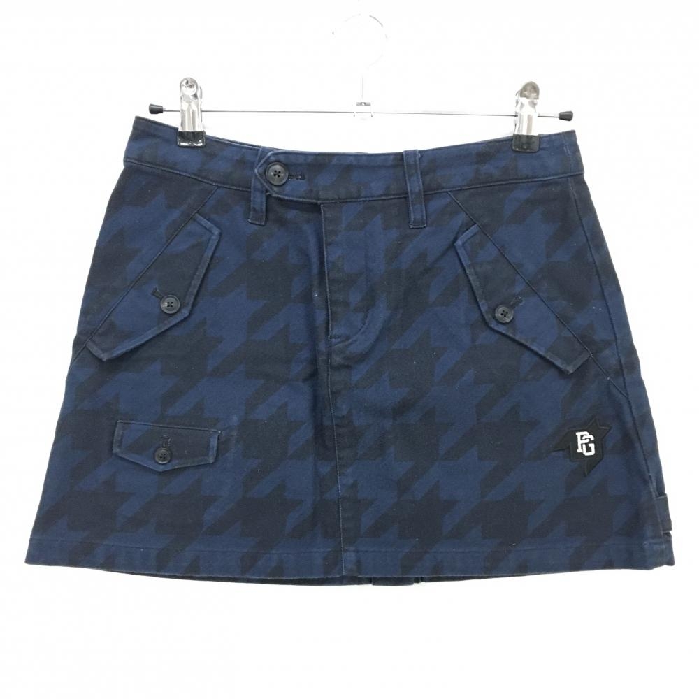 パーリーゲイツ スカート ネイビー×黒 千鳥格子 裏微起毛 レディース 1(M) ゴルフウェア PEARLY GATES