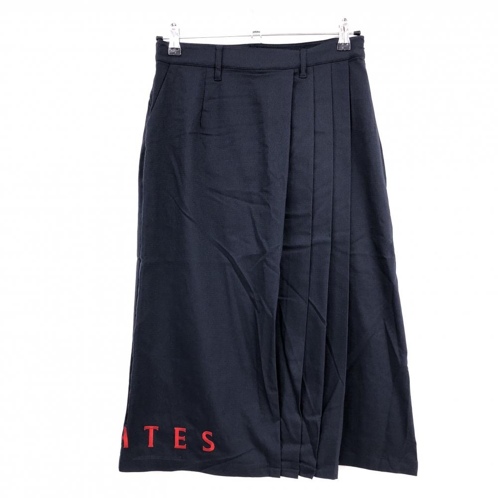 【新品】パーリーゲイツ スカート ネイビー 一部プリーツ リボンベルト付 レディース 0(S) ゴルフウェア PEARLY GATES