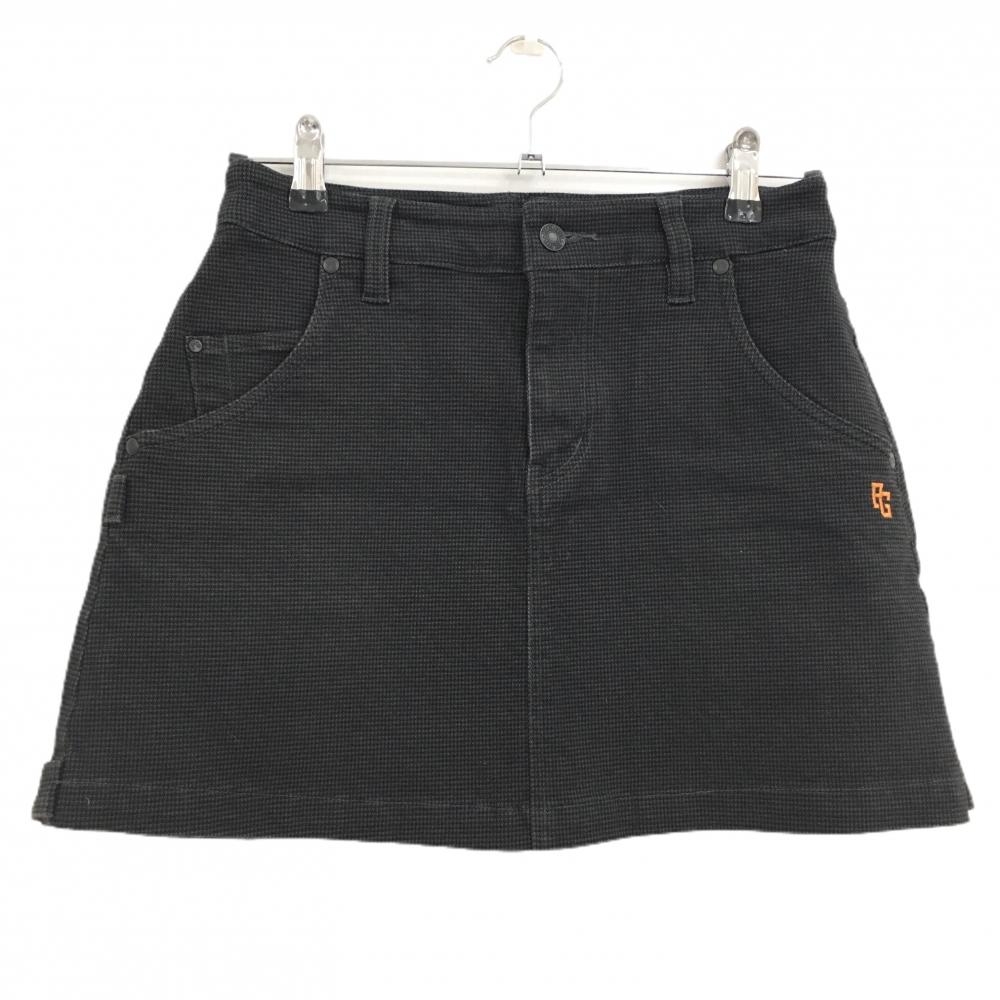 パーリーゲイツ スカート 黒×グレー 総柄 レディース 0(S) ゴルフウェア PEARLY GATES