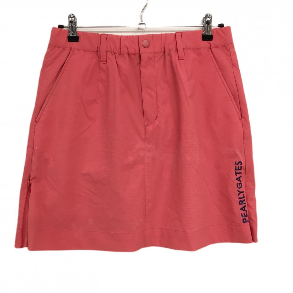 パーリーゲイツ スカート ピンク ロゴ刺しゅう サイド裾ジップ  レディース L ゴルフウェア PEARLY GATES