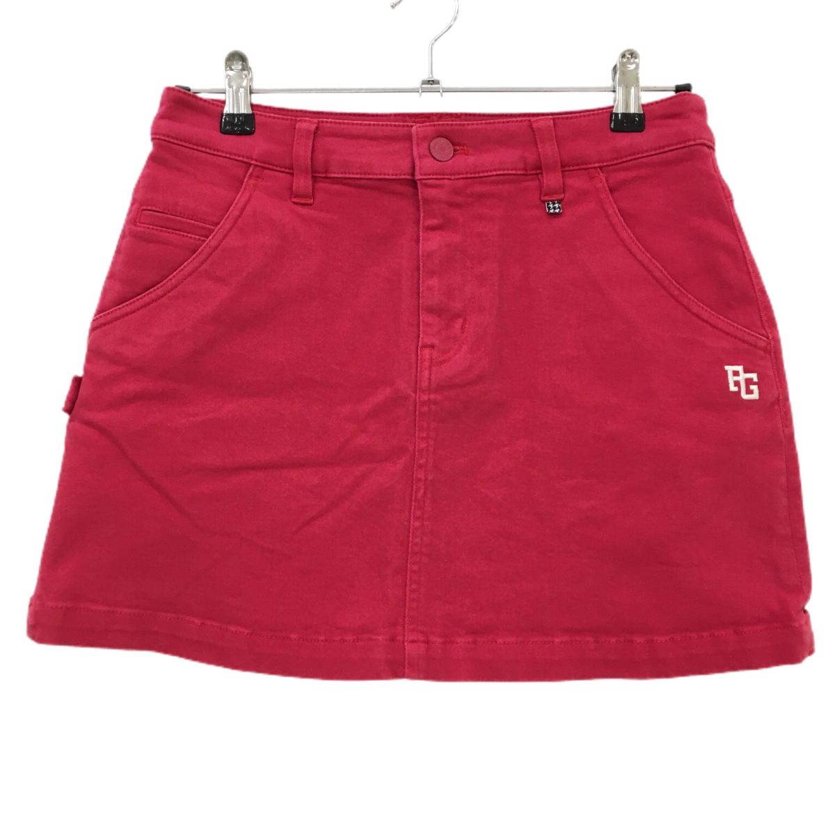パーリーゲイツ スカート レッドピンク 無地 ロゴ刺しゅう レディース 1(M) ゴルフウェア PEARLY GATES