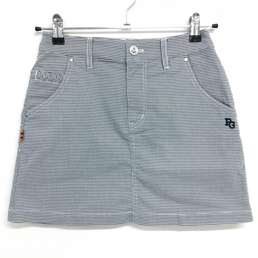 【超美品】パーリーゲイツ スカート 白×ネイビー 地模様 ストレッチ  レディース 00(XS) ゴルフウェア PEARLY GATES