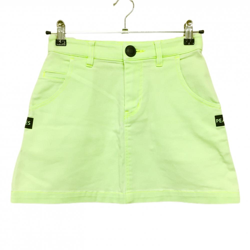 【超美品】パーリーゲイツ スカート ライトグリーン ステッチ蛍光グリーン ストレッチ 30周年 レディース 0(S) ゴルフウェア PEARLY GATES