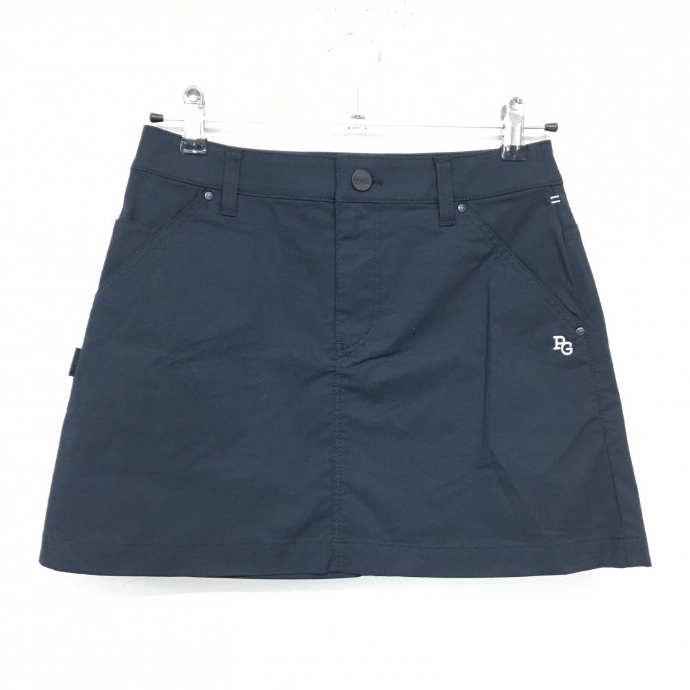 【新品】パーリーゲイツ スカート ダークネイビー シンプル ロゴ刺しゅう ストレッチ 抗菌防臭 レディース 0(S) ゴルフウェア PEARLY GATES