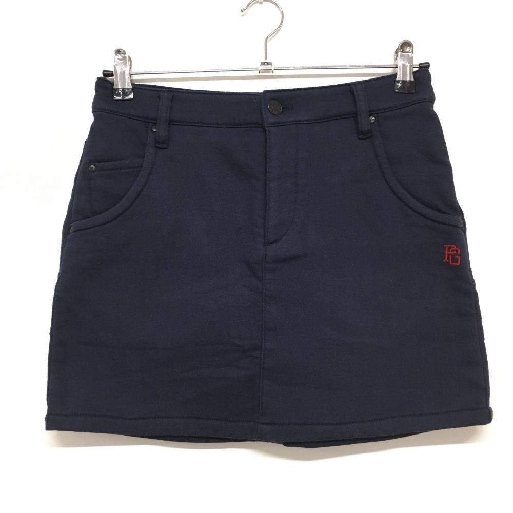 パーリーゲイツ スカート ネイビー ロゴ刺しゅう 無地 レディース 0(S) ゴルフウェア PEARLY GATES