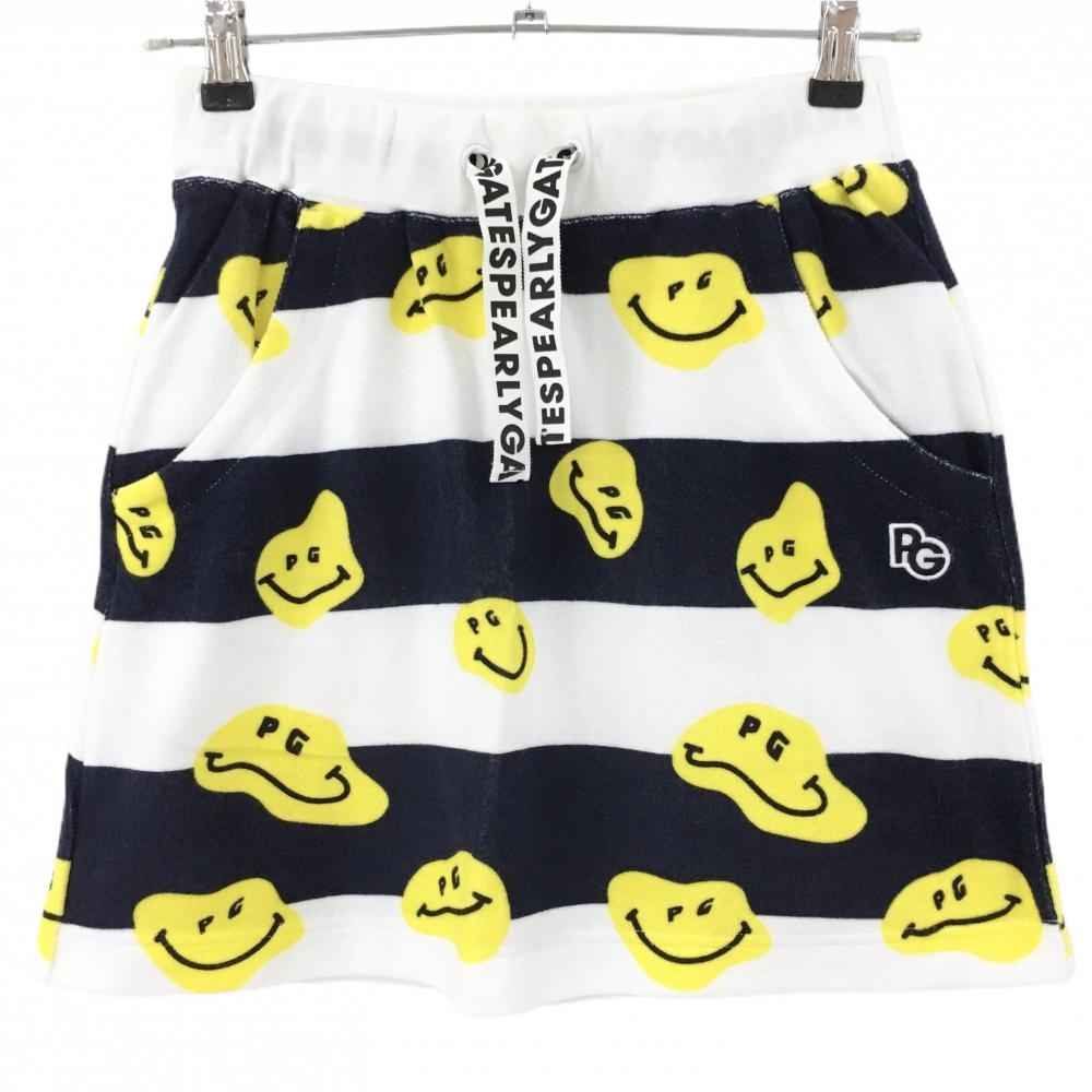 【新品】パーリーゲイツ スカート 白×ネイビー ボーダー TOKENIKO  レディース 0(S) ゴルフウェア PEARLY GATES