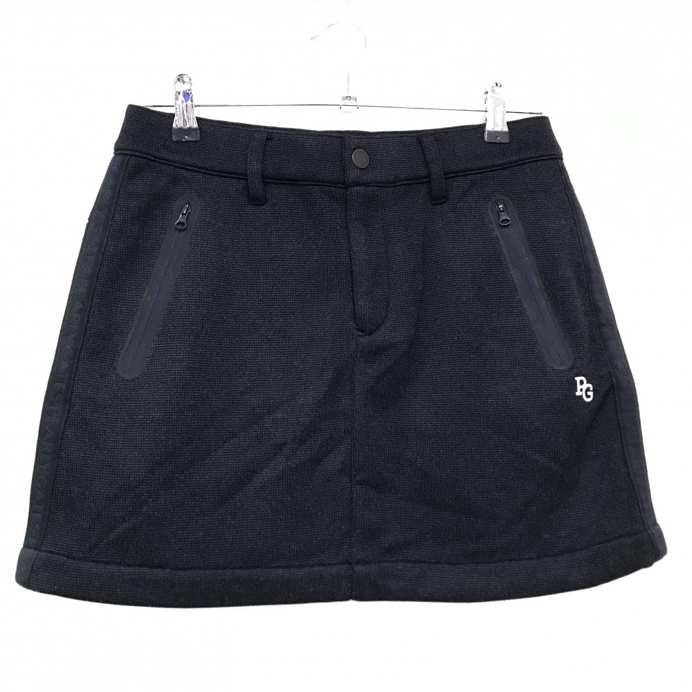 【超美品】パーリーゲイツ スカート ダークネイビー サイドロゴライン ストレッチ レディース 1(M) ゴルフウェア PEARLY GATES