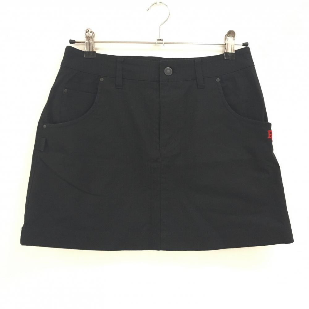 パーリーゲイツ スカート 黒 ロゴレッド ストレッチ レディース 1(M) ゴルフウェア PEARLY GATES