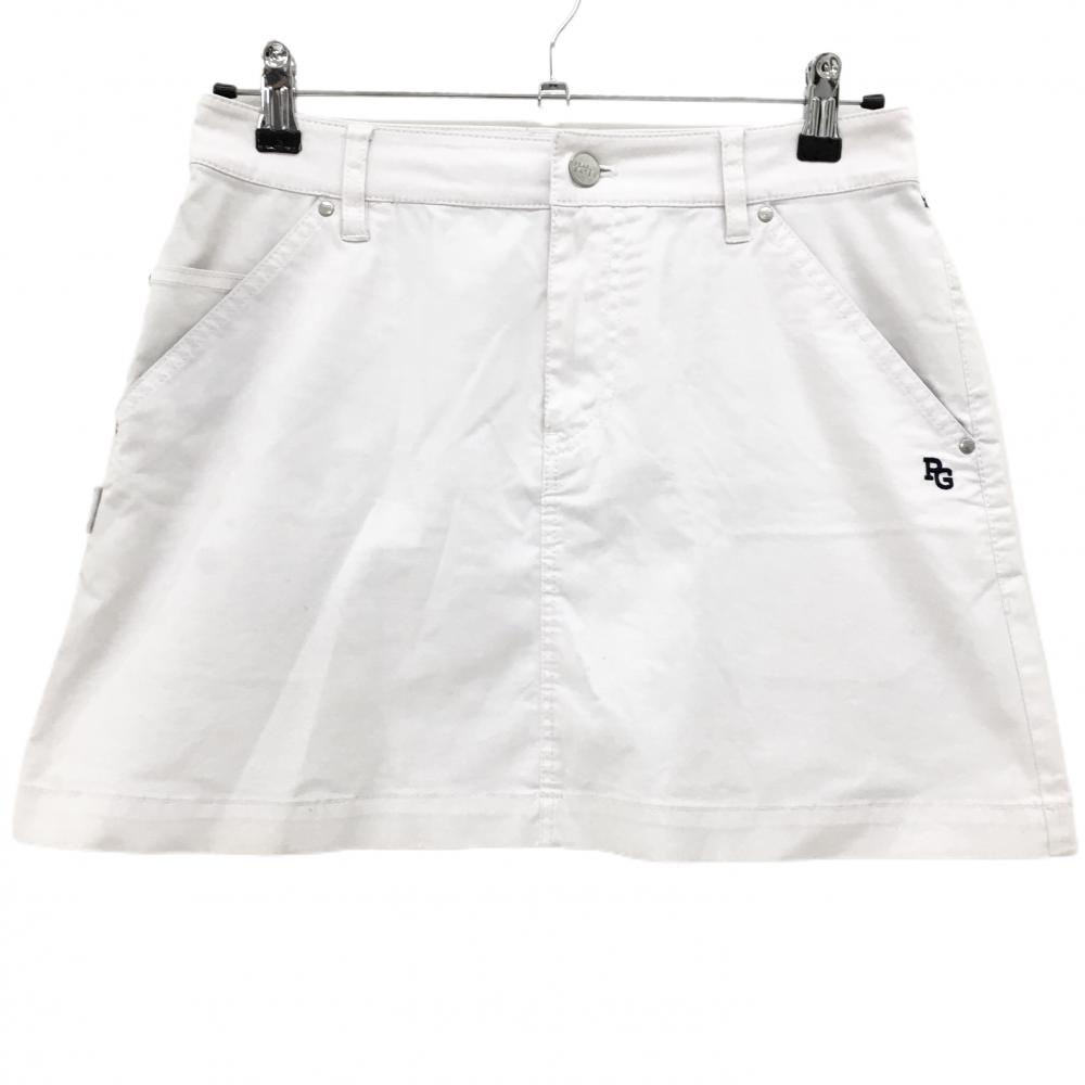 パーリーゲイツ スカート 白系 ロゴ刺しゅう ストレッチ レディース 1(M) ゴルフウェア PEARLY GATES