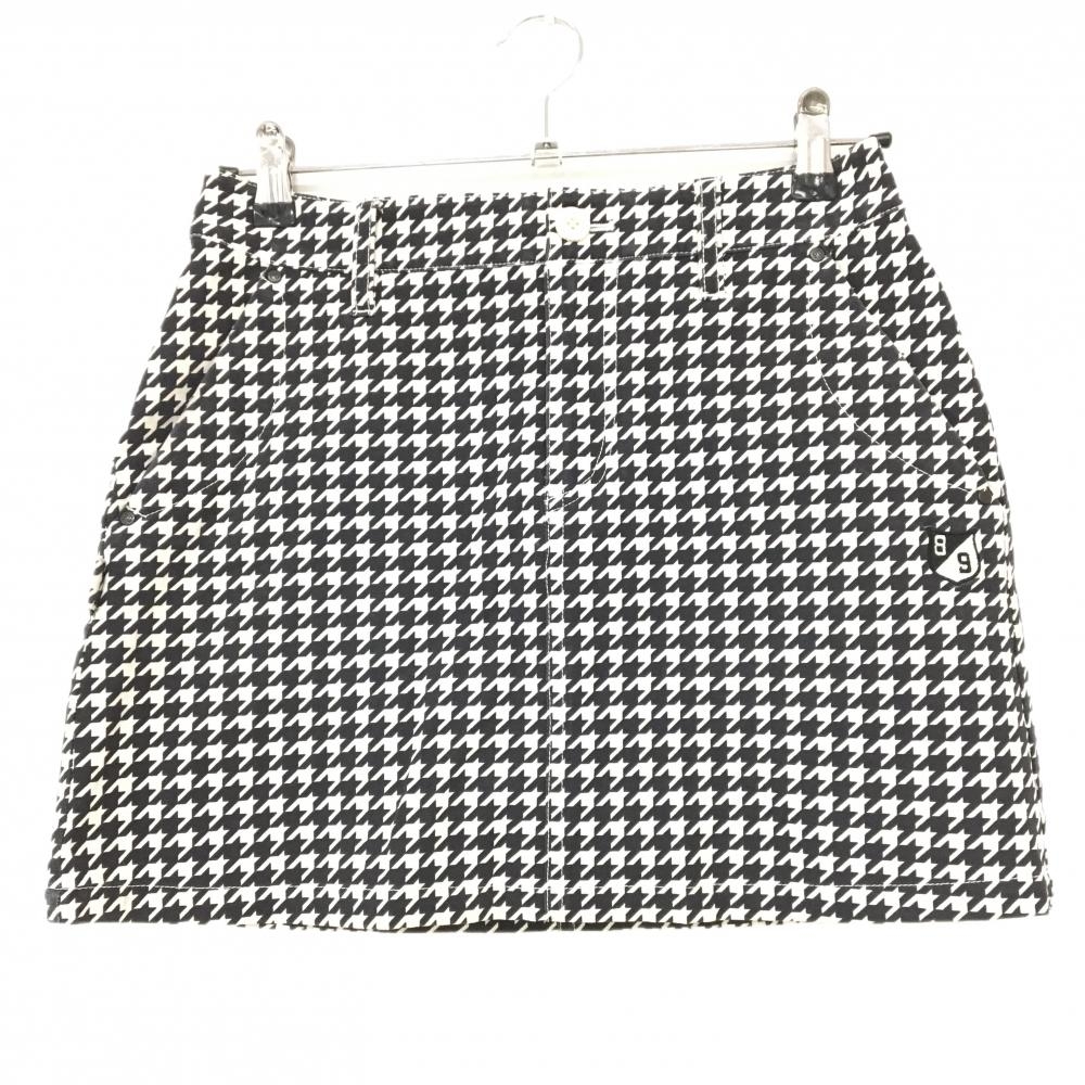 パーリーゲイツ スカート 黒系×白 千鳥格子 ストレッチ レディース 0(S) ゴルフウェア PEARLY GATES