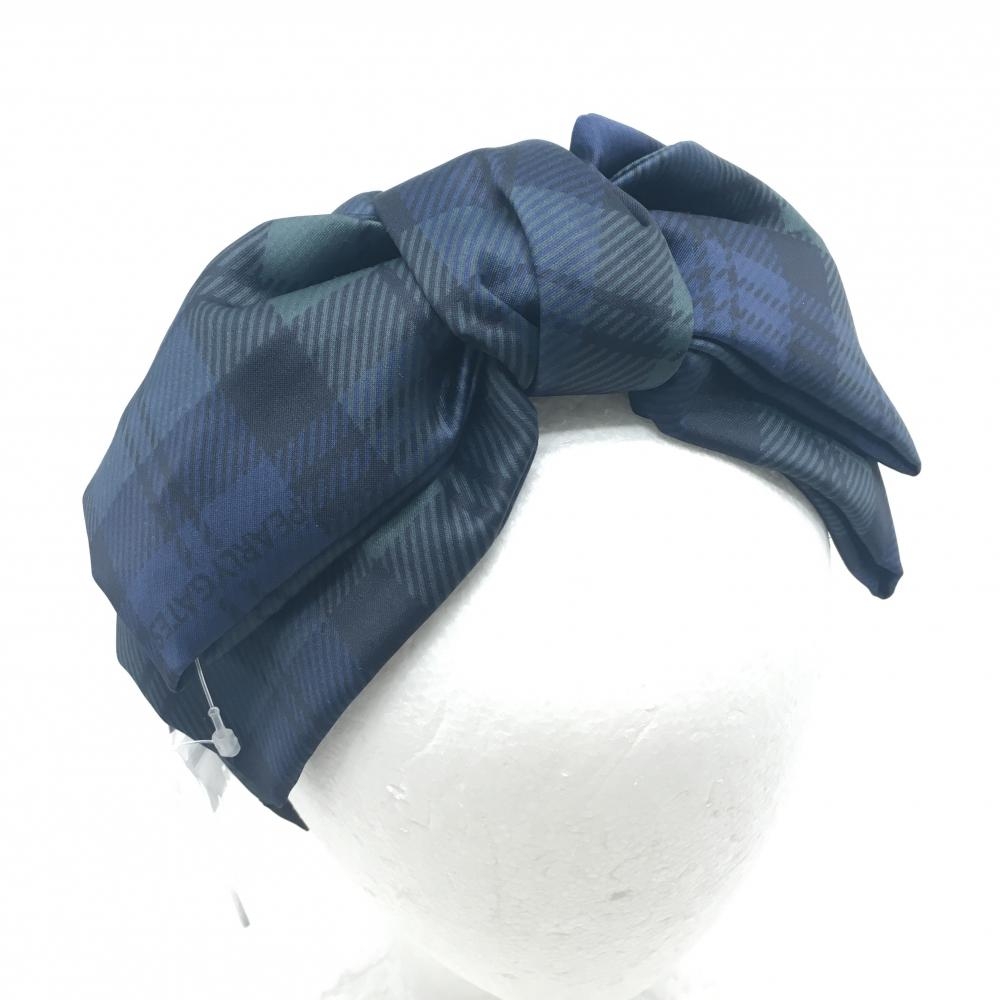 【新品】パーリーゲイツ ヘアアクセサリー グリーン×ネイビーマーカー付きカチューシャ  レディース FR ゴルフウェア PEARLY GATES