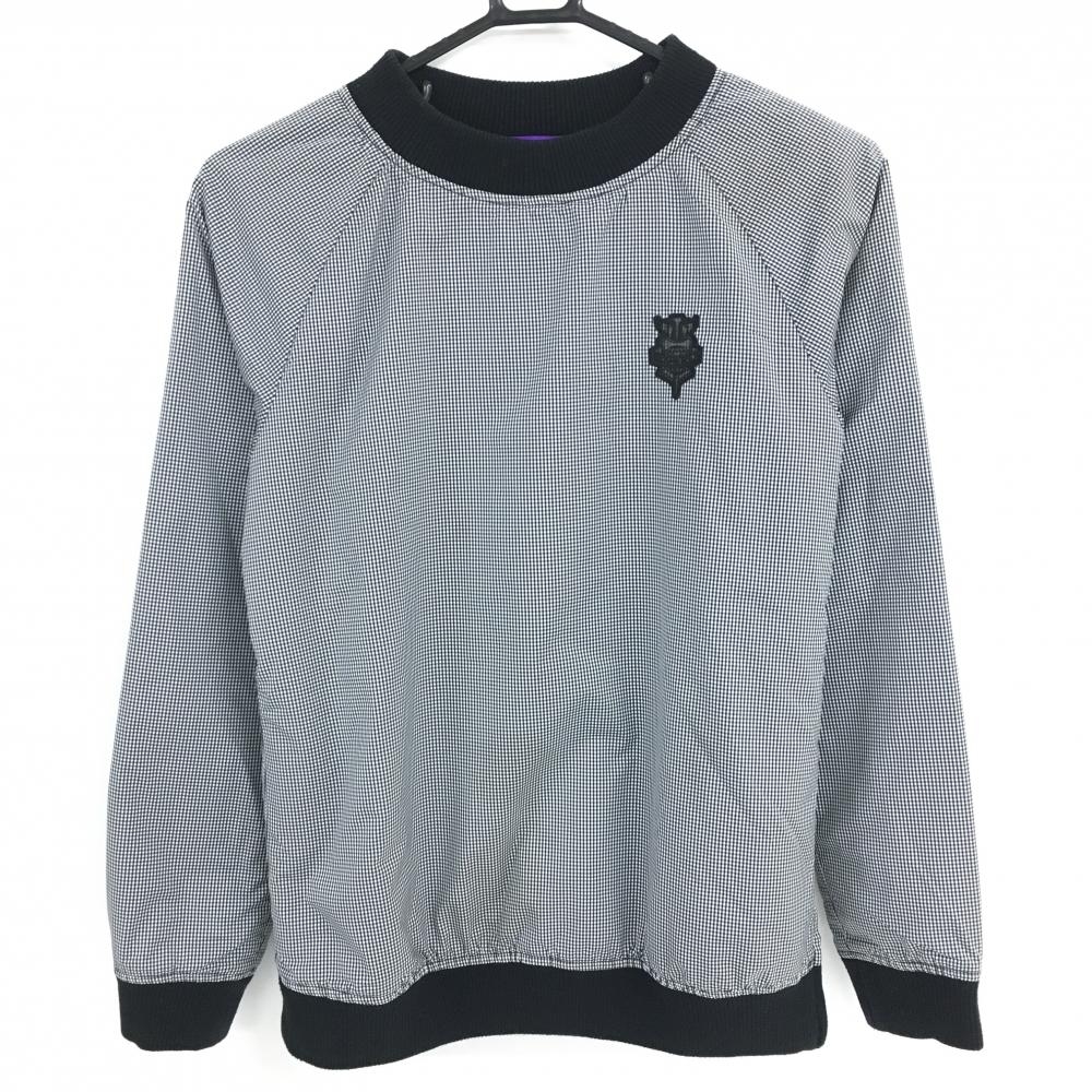 【美品】ビームスゴルフ 中綿スニード 白×黒 チェック サイドジップ  レディース M ゴルフウェア BEAMS GOLF