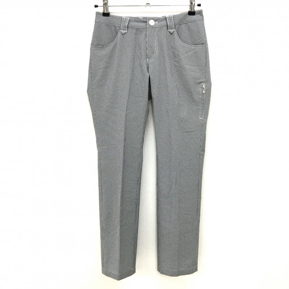 ビームスゴルフ パンツ 白×黒 ギンガムチェック レディース 36(S) ゴルフウェア BEAMS GOLF