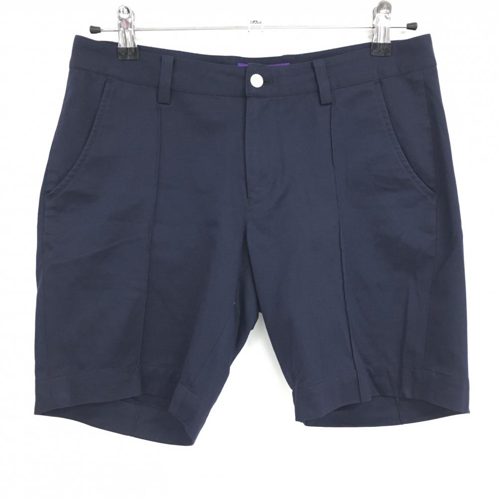 【美品】ビームスゴルフ ショートパンツ ネイビー センタープレス ストレッチ レディース L ゴルフウェア BEAMS GOLF
