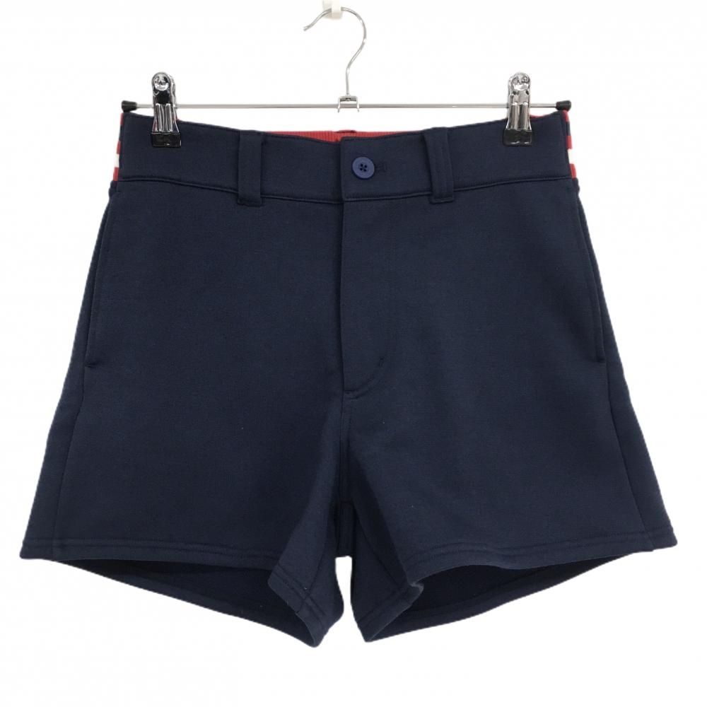 【超美品】ビームスゴルフ ショートパンツ ネイビー×レッド  レディース M ゴルフウェア BEAMS GOLF