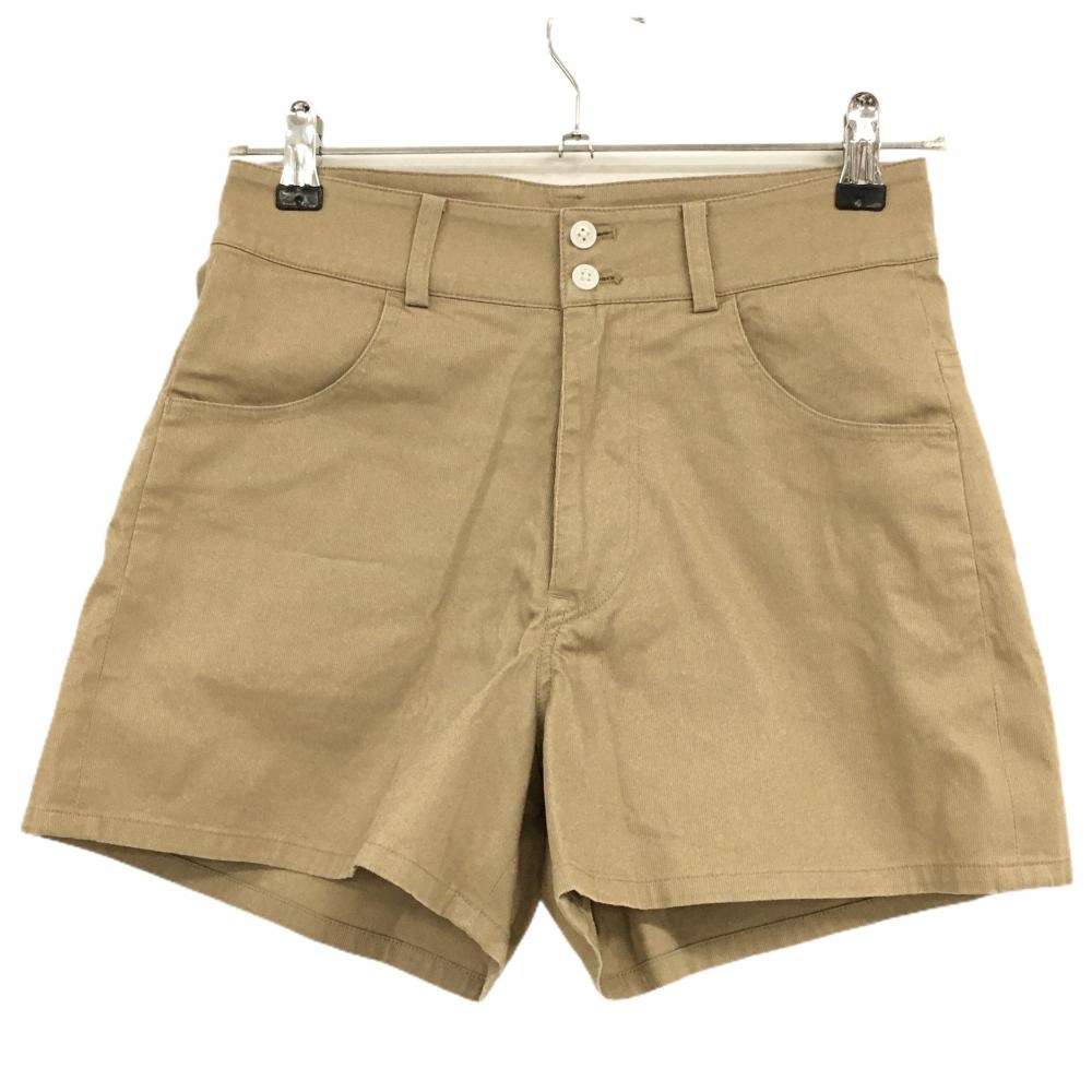 ビームスゴルフ ショートパンツ ライトブラウン 後ろロゴ刺しゅう ストレッチ  レディース S ゴルフウェア BEAMS GOLF