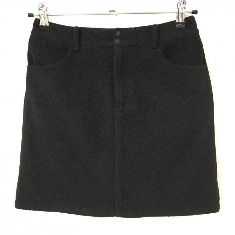 【美品】ビームスゴルフ フリーススカート 黒 バックロゴ レディース S ゴルフウェア BEAMS GOLF