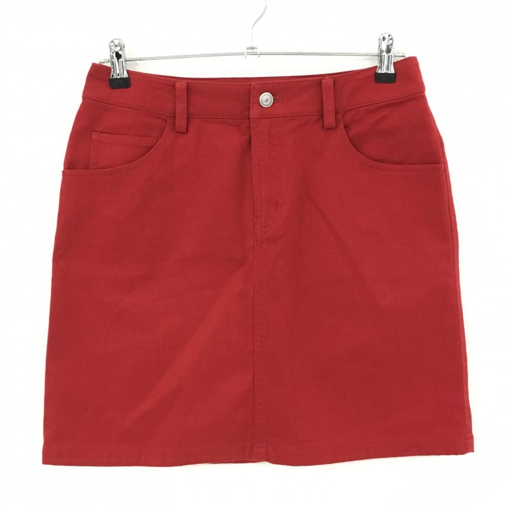 【超美品】ビームスゴルフ スカート レッド 後ろロゴ刺しゅう ストレッチ レディース L ゴルフウェア BEAMS GOLF