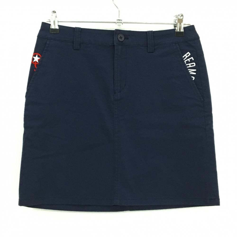 ビームスゴルフ スカート ネイビー ロゴ刺しゅう ストレッチ レディース M ゴルフウェア BEAMS GOLF