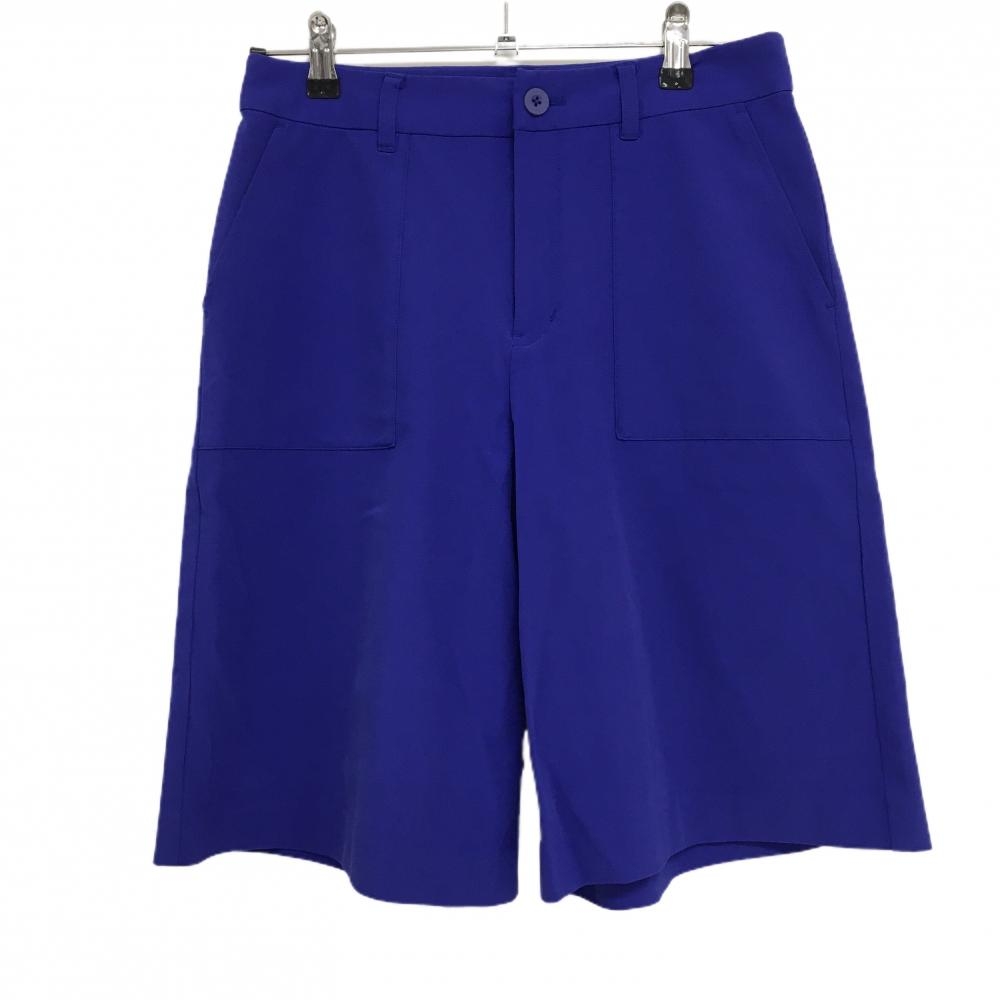 【超美品】ビームスゴルフ キュロットスカート パープルブルー ストレッチ ロゴワッペン レディース L ゴルフウェア BEAMS GOLF