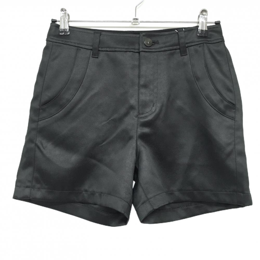 【新品】ビバハート ショートパンツ 黒 ロゴ刺しゅう レディース 40(M) ゴルフウェア VIVA HEART