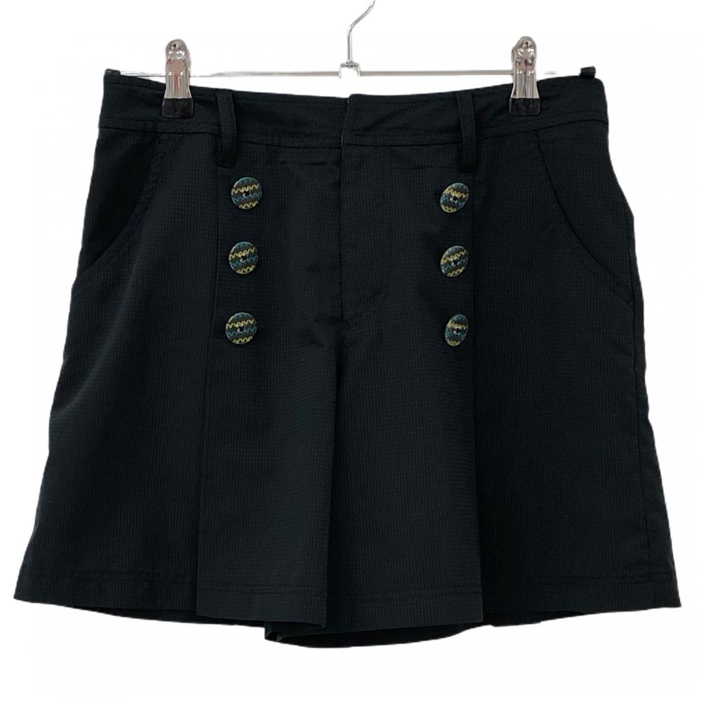 【美品】ビバハート ショートパンツ 黒 裏地付 ストレッチ  レディース 40(M) ゴルフウェア VIVA HEART