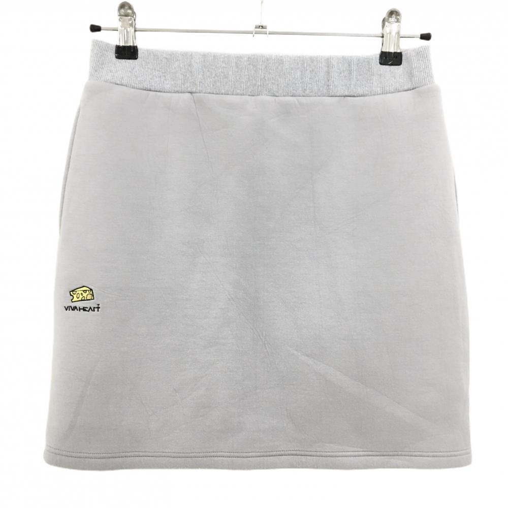 ビバハート×トムとジェリー スカート グレー ダンボールニット ウエストゴム レディース 40(M) ゴルフウェア VIVA HEART