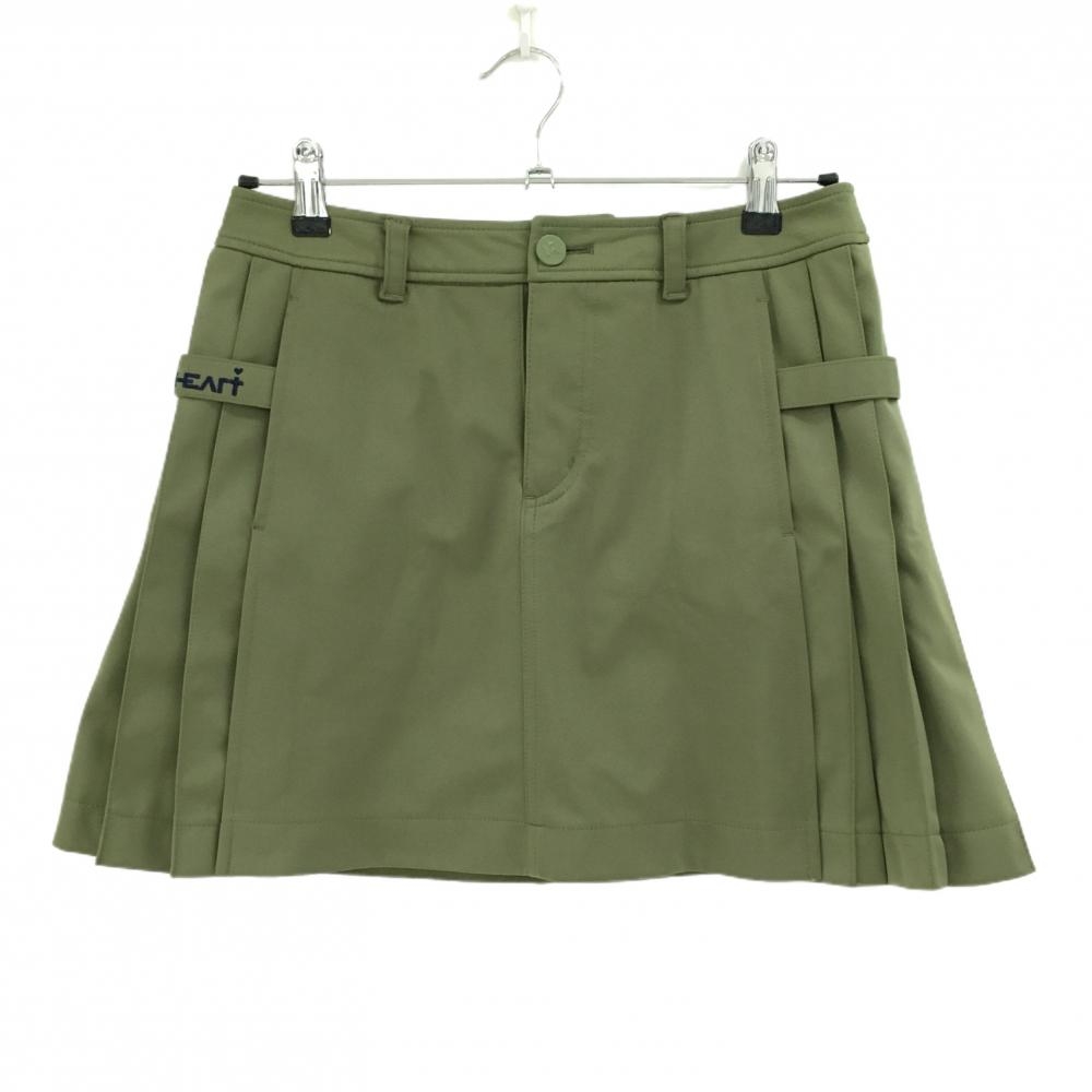 ビバハート スカート カーキ サイドプリーツ ロゴ刺しゅう  レディース 40(M) ゴルフウェア VIVA HEART