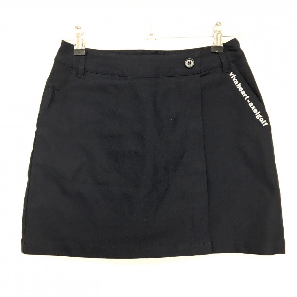 【超美品】ビバハート スカート ネイビー ストレッチ axelgolf レディース 40(M) ゴルフウェア VIVA HEART