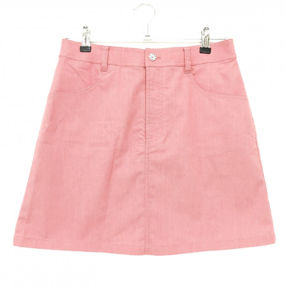 【超美品】フィドラ スカート レッド 織生地 ロゴ刺しゅう  レディース XL/TG ゴルフウェア FIDRA