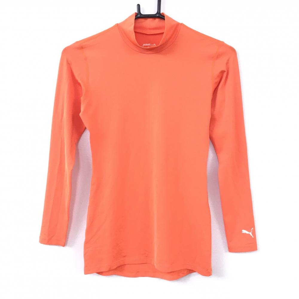 【超美品】PUMA プーマ インナーシャツ オレンジ ハイネックシャツ レディース M ゴルフウェア