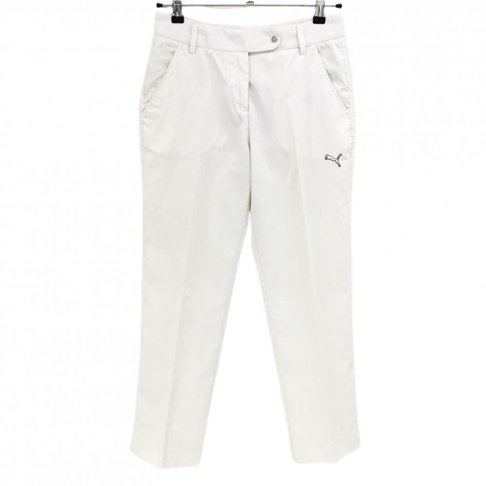 プーマ パンツ 白 織生地 ストレッチ レディース M ゴルフウェア PUMA