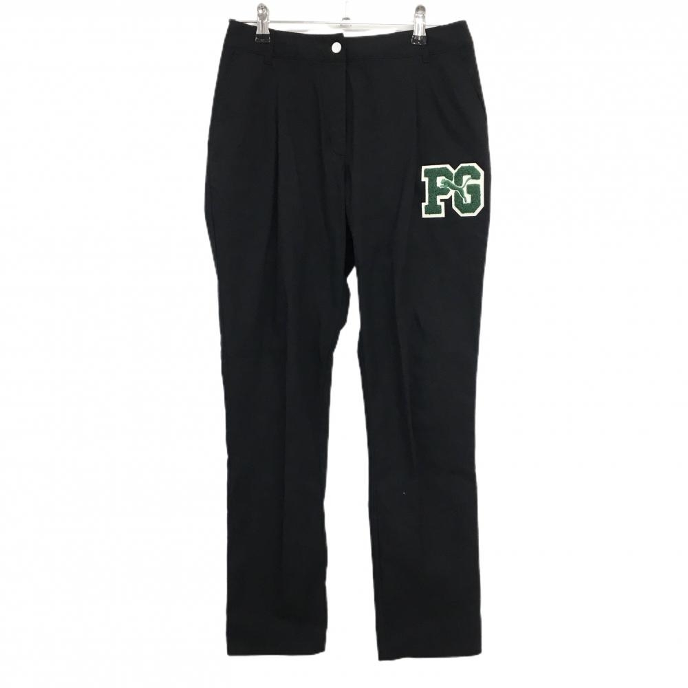 【超美品】プーマ パンツ 黒 ビックワッペン ストレッチ  レディース XL ゴルフウェア PUMA